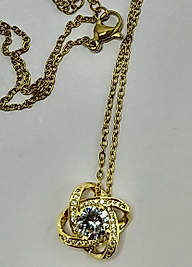 Gold renk taşlı kolye