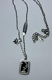 Sılver renk çelik kolye